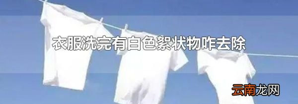 衣服洗完有白色絮状物咋去除