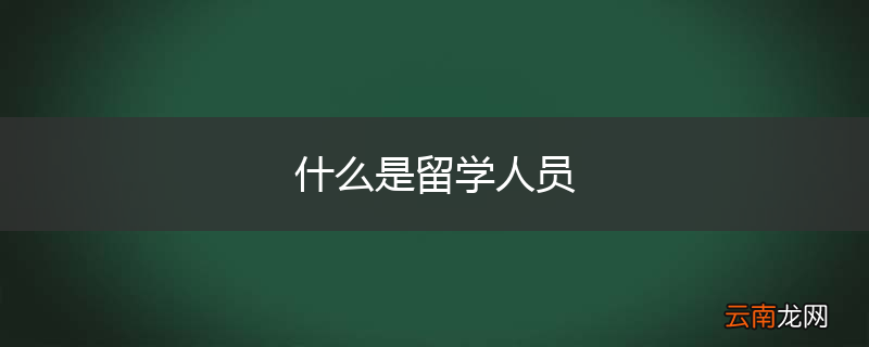 什么是留学人员