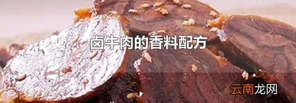 卤牛肉的香料配方