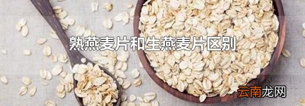 熟燕麦片和生燕麦片区别