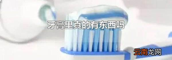 牙膏里真的有东西吗
