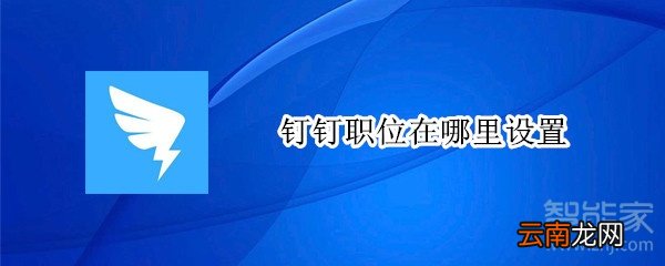 钉钉职位在哪里设置