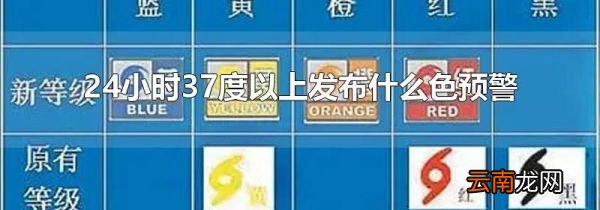 24小时37度以上发布什么色预警