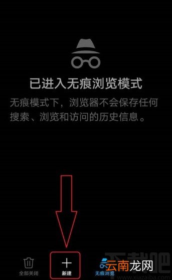 华为手机开启浏览器无痕模式的方法