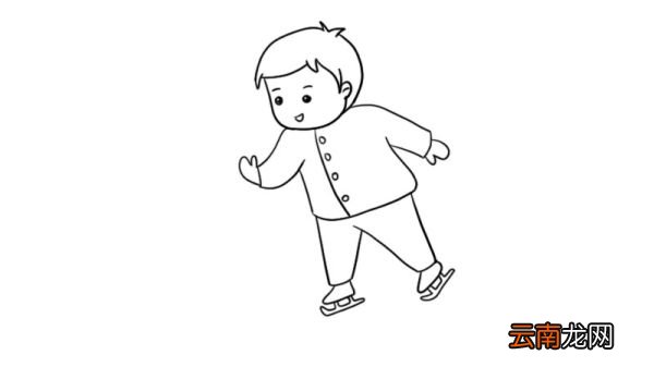 滑冰的男孩简笔画怎么画 滑冰的男孩简笔画如何画