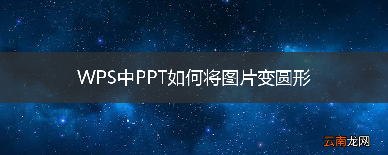 WPS中PPT如何将图片变圆形