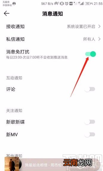 QQ音乐APP开启消息免打扰的方法
