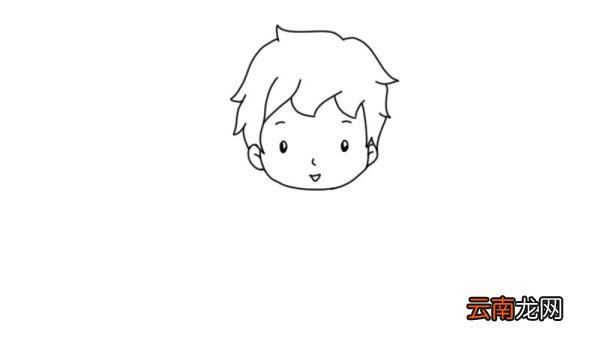 拜年的小孩简笔画