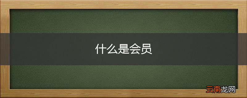 什么是会员