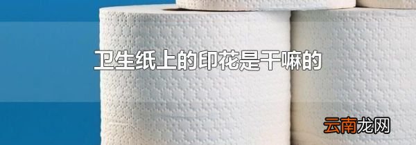 卫生纸上的印花是干嘛的