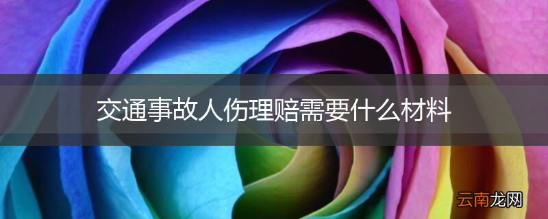 交通事故人伤理赔需要什么材料