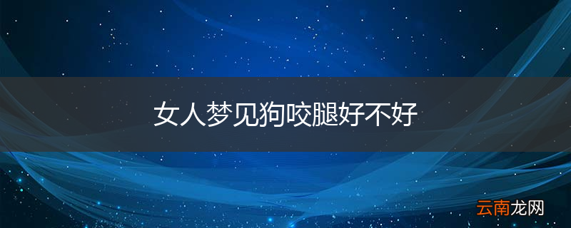 女人梦见狗咬腿好不好