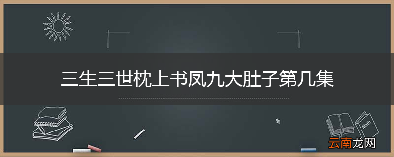 三生三世枕上书凤九大肚子第几集