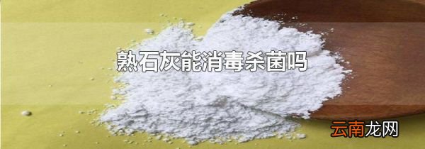 熟石灰能消毒杀菌吗
