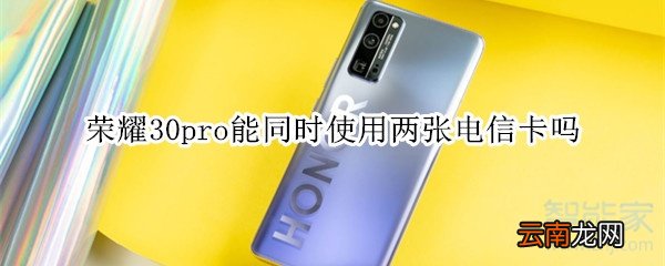 荣耀30pro能同时使用两张电信卡吗