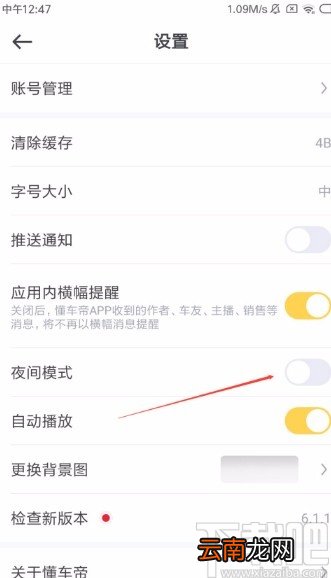 懂车帝APP开启夜间模式的方法
