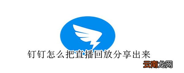 钉钉怎么把直播回放分享出来