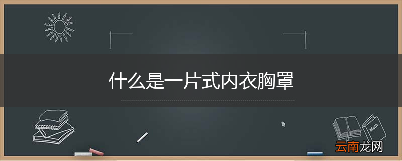 什么是一片式内衣胸罩