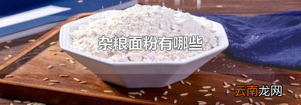 杂粮面粉有哪些