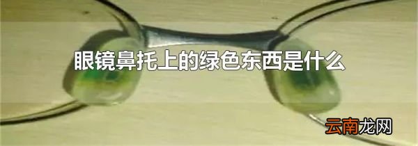 眼镜鼻托上的绿色东西是什么