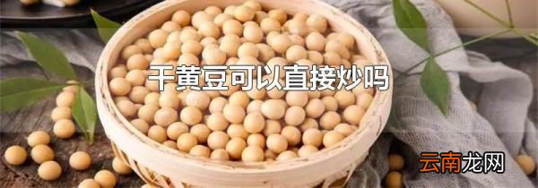 干黄豆可以直接炒吗