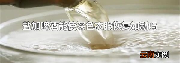 盐加啤酒能使深色衣服恢复如新吗