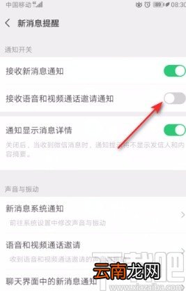微信APP关闭接收语音和视频通话邀请通知的方法