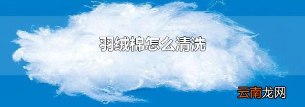 羽绒棉怎么清洗