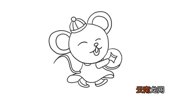 新年小老鼠简笔画怎么画