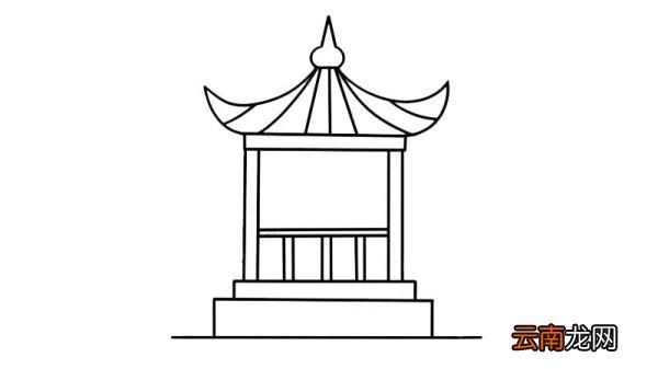 凉亭简笔画