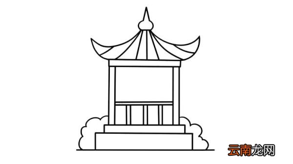 凉亭简笔画