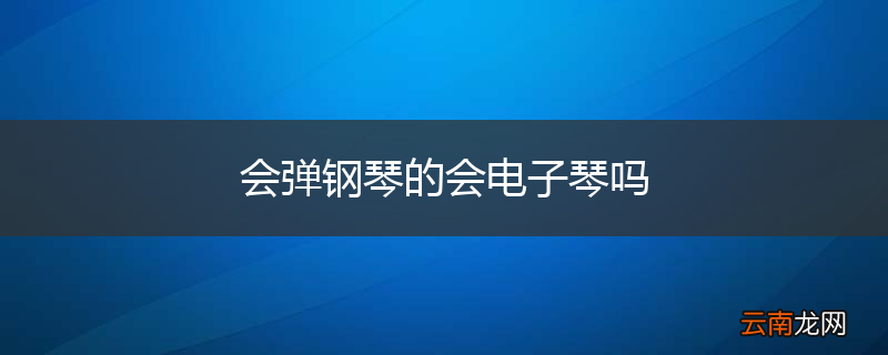 会弹钢琴的会电子琴吗