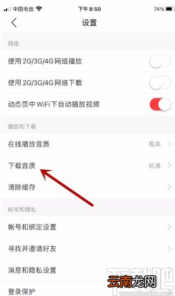 网易云音乐APP设置下载音质的方法