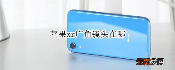 苹果xr广角镜头在哪