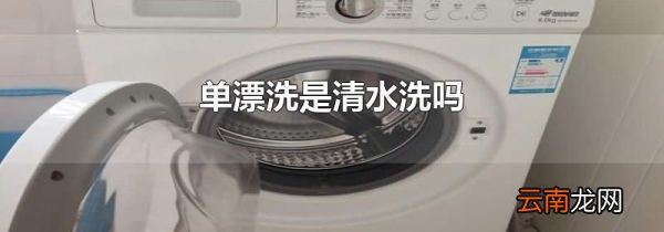 单漂洗是清水洗吗