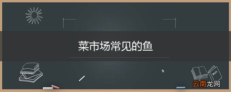 菜市场常见的鱼