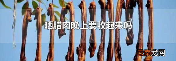 晒腊肉晚上要收起来吗
