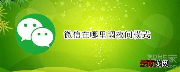 微信在哪里调夜间模式