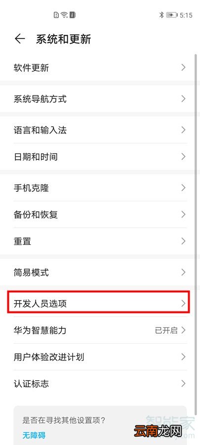 华为开发人员选项在哪里设置