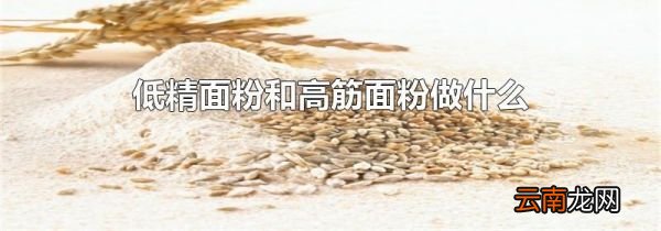 低精面粉和高筋面粉做什么