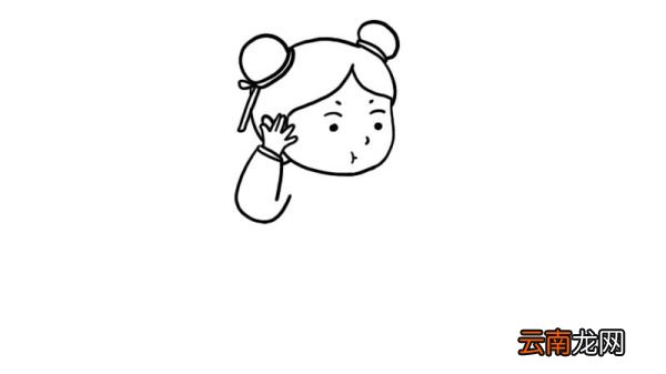 吃糖葫芦简笔画