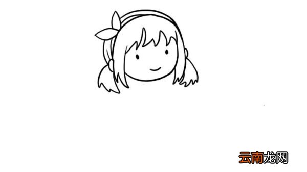 小女孩爱心简笔画