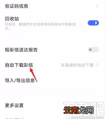 vivo手机关闭自动下载彩信的方法