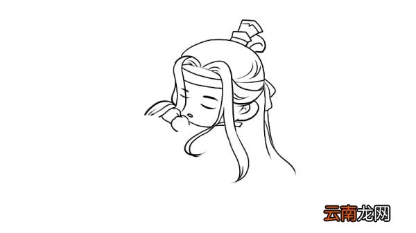 蓝忘机q版简笔画 蓝忘机q版的简单画法