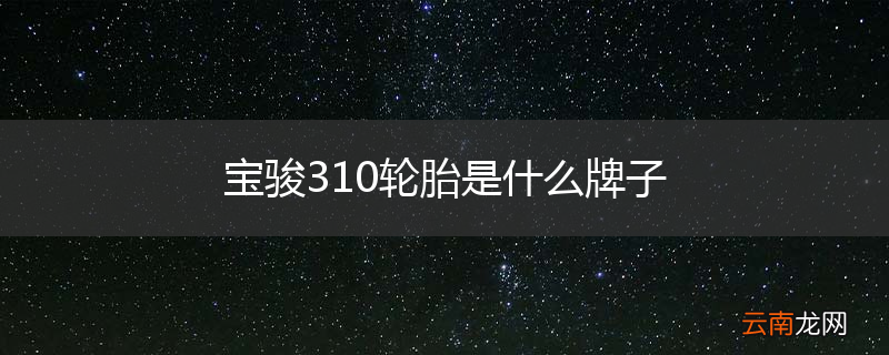 宝骏310轮胎是什么牌子