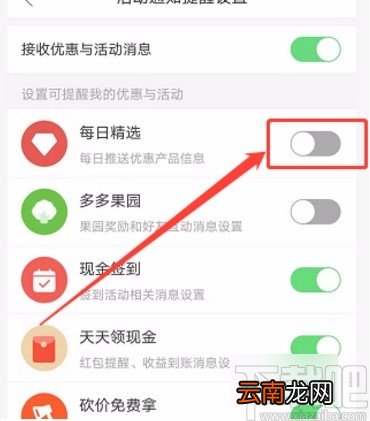 拼多多APP关闭每日精选通知的方法
