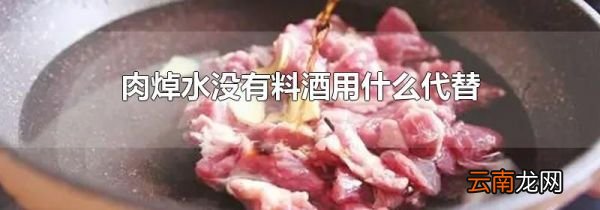 肉焯水没有料酒用什么代替