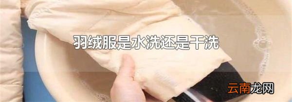 羽绒服是水洗还是干洗