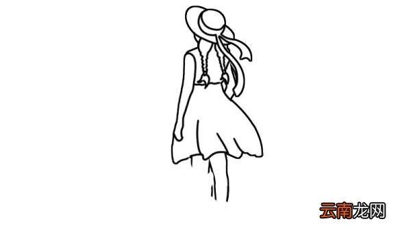 女孩背景简笔画教程女孩背景简笔画步骤