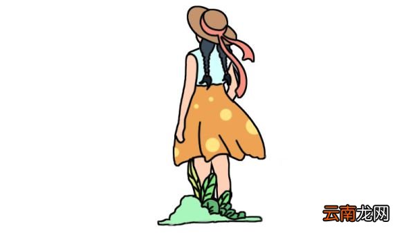 女孩背景简笔画教程女孩背景简笔画步骤